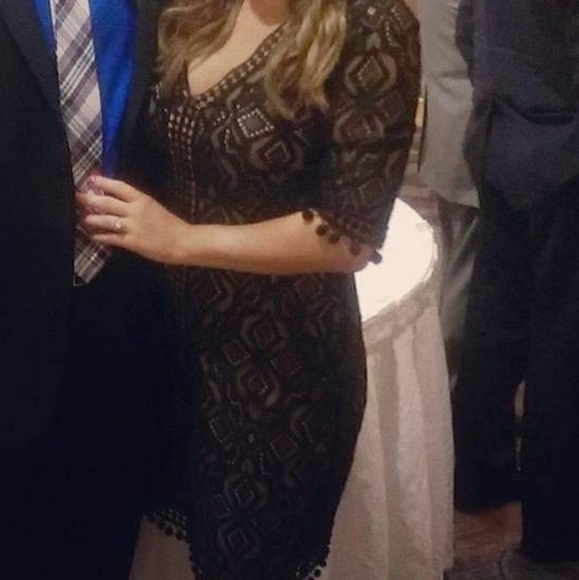 Women's Black lace dress - Picture 3 of 3